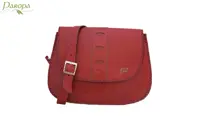 کیف چرمی دوشی زنانه قرمز