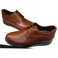کفش چرمی طبی راحتی مردانه قهوه‌ای