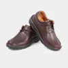 کفش چرمی طبی مردانه قهوه‌ای مدل لوک چرم چاپی فلوتر