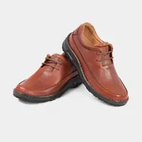 کفش چرمی رسمی طبی مردانه عسلی