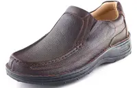 کفش چرمی طبی پیاده روی مردانه قهوه‌ای