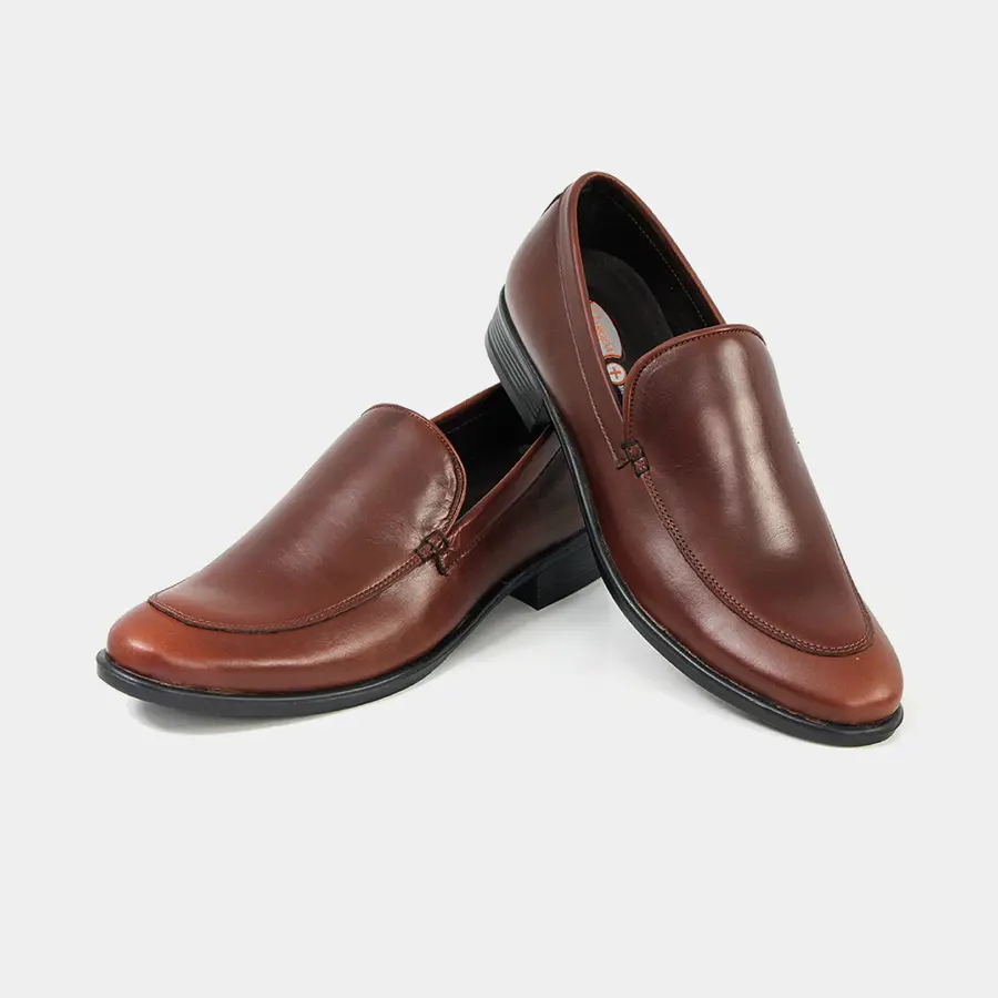 کفش چرمی رسمی مردانه قهوه‌ای