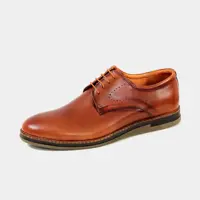 کفش چرمی رسمی مردانه عسلی