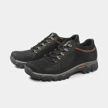 کفش چرمی کوهنوردی مردانه مشکی