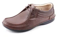 کفش چرمی طبی مردانه قهوه‌ای
